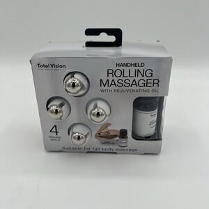 Total Vision Handheld Rolling Massager with Rejuvenating Lavender Oil - New‎